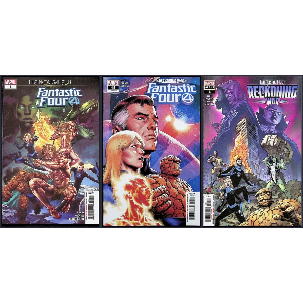 Marvel Comic Lot Fantastic Four Reckoning‎ War #1 45 Alpha 1 Prodigal Sun